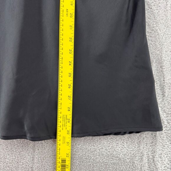 Forgotten Grace Nordstrom Skirt Womens L Black Midi Pencil Flounced Lined New - Picture 4 of 12